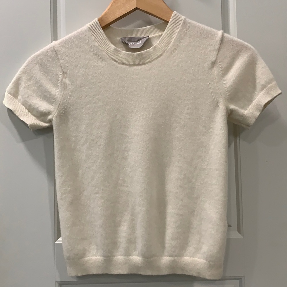 Everlane Short Sleeve Cashmere (Ivory)